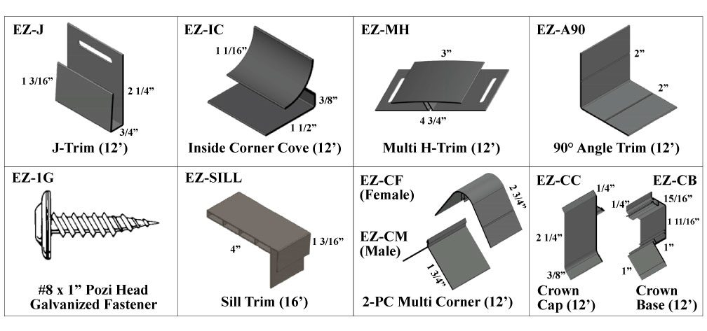 PVC Interlocking Panel Trim
